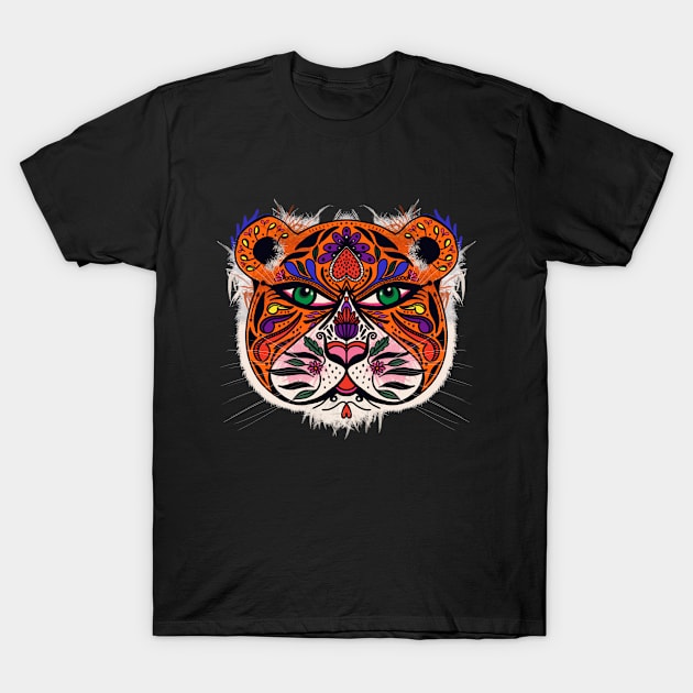 Botanical Tiger T-Shirt by NICHOLACOWDERYILLUSTRATIONS 